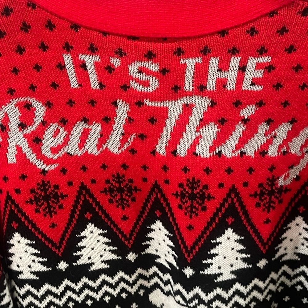 Coca Cola Coke Christmas Holiday Cardigan Ugly Christmas Sweater sz M Xmas party - Picture 4 of 16